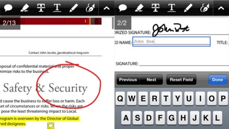 Adobe Reader para iOS, nueva actualización con soporte para firmas e interacción con el contenido