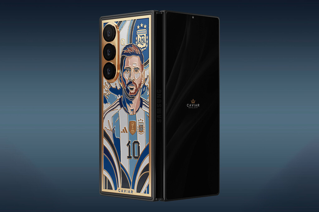 El "cromo" del Mundial más exclusivo es el nuevo plegable de Samsung, chapado en oro y pensado para los fans de Messi