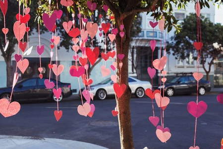 Corazones de papel para decorar en San Valentín