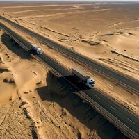 La pista recta más larga del mundo es un auténtico desafío mental: 240 km sin curvas, en el desierto y con tráfico de trailers