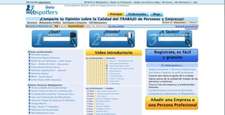 Webspotters, web social de valoración profesional