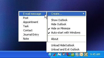 Esconde Outlook y Outlook Express con HideOutlook