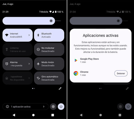 Aplicaciones activas