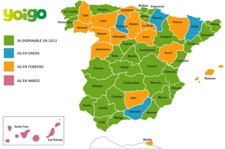 Yoigo y su 4G llegará a todas las provincias españolas durante el primer trimestre de 2014