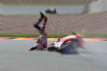 MotoGP Alemania 2014: la caída de Marc Márquez debida a un error de pilotaje