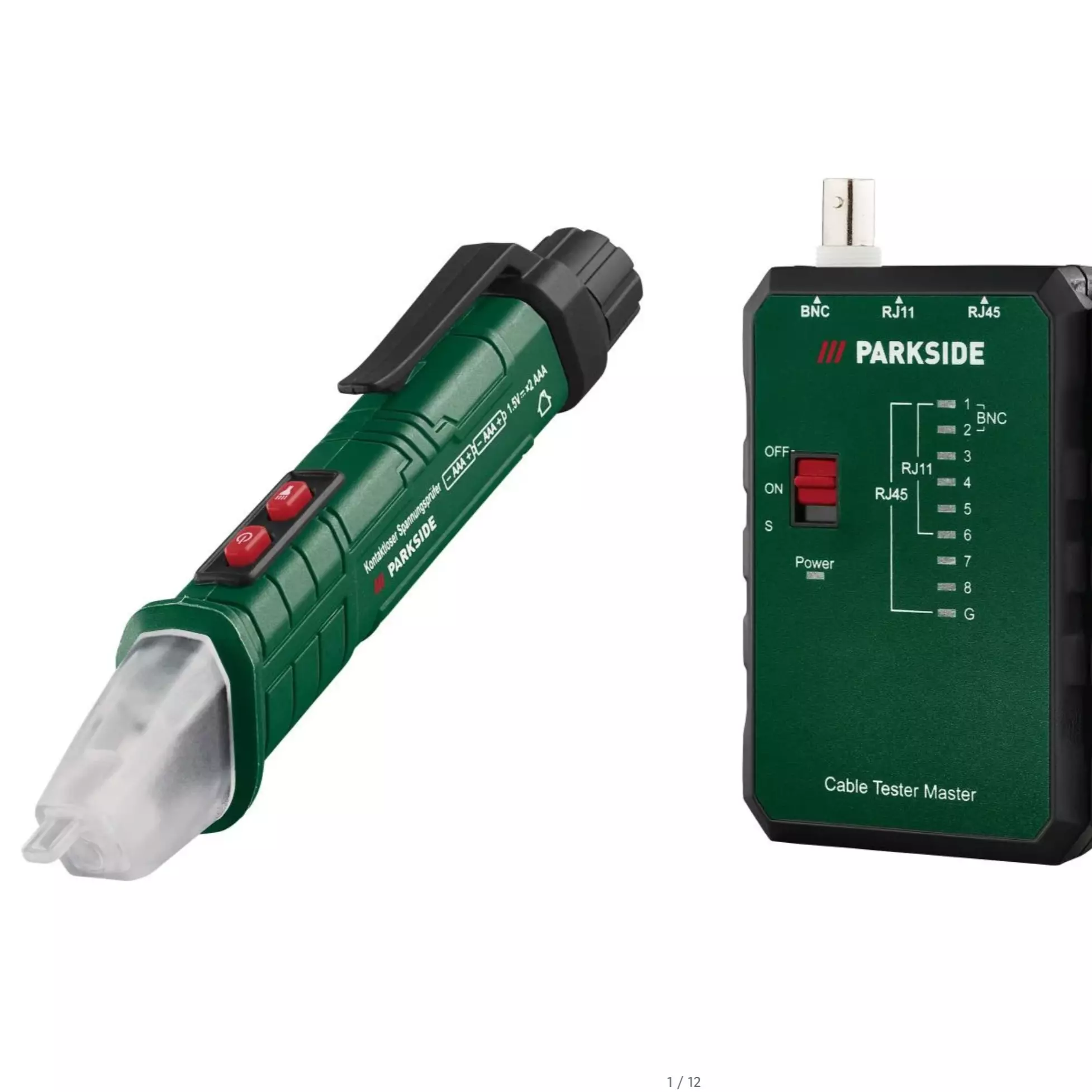 Detector de tensión sin contacto »PKSS A2« / Comprobador de cables de red »PNKT A1«
