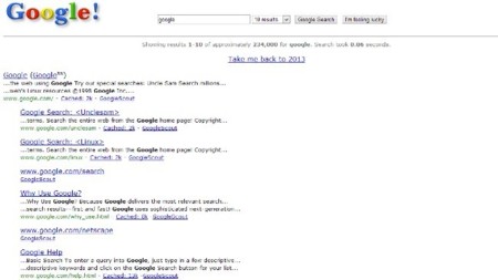 Recuerda como era Google en 1998. La imagen de la semana