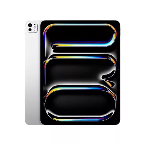 Apple iPad Pro de 13 Pulgadas (M4): Ultra Retina XDR, 2 TB, cámara Frontal de 12 Mpx en Horizontal y Trasera de 12 Mpx, escáner LiDAR, Wi Fi 6E, autonomía de Sol a Sol, Vidrio estándar - Plata