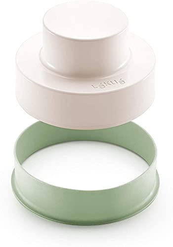 Lékué 8420460014515 Molde Prensador para elaborar hamburguesas, Silicona, Verde