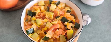 Calabacitas mexicanas, un guiso rápido y saludable, con calabacín, maíz y tomate