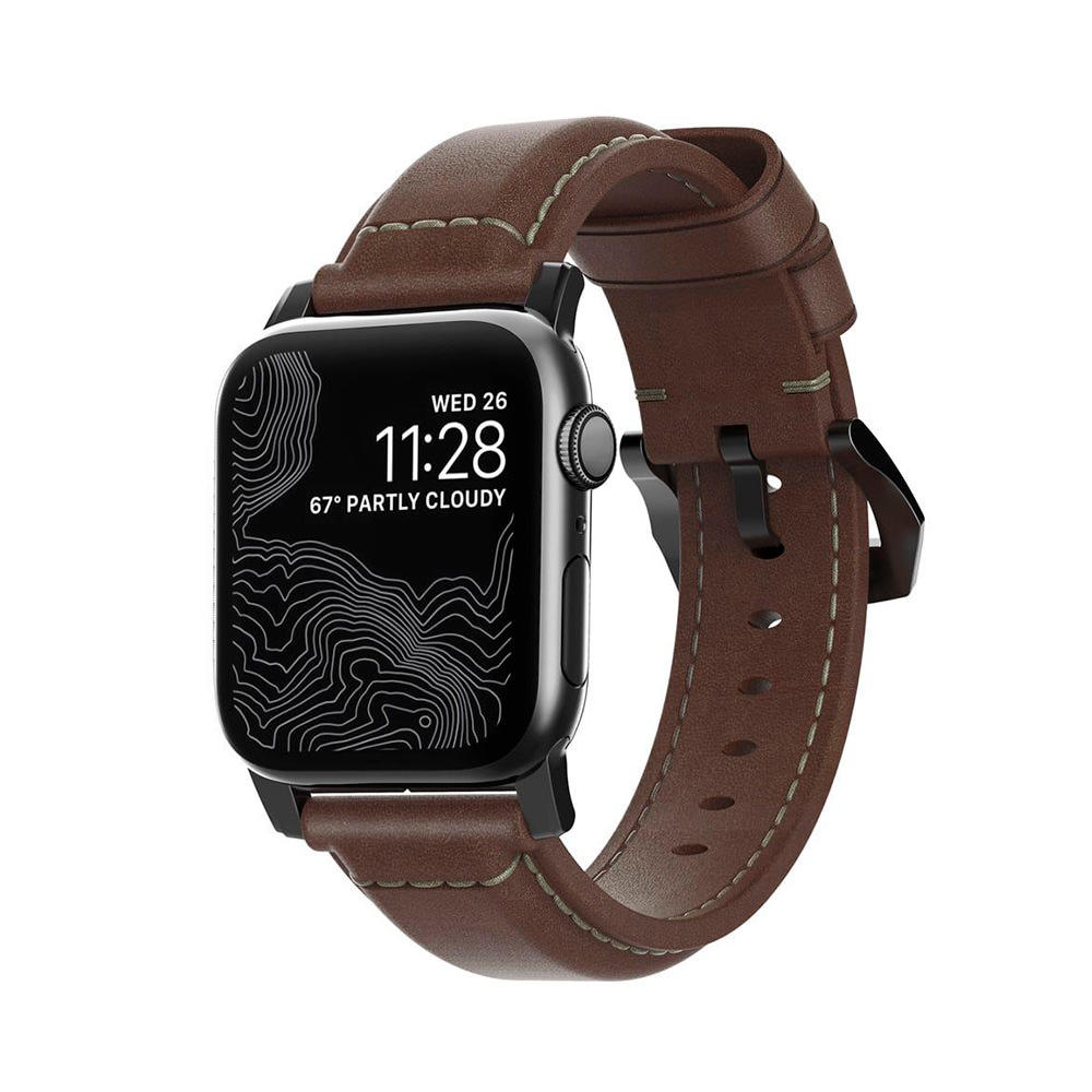 Nomad Traditional Strap Correa Apple Watch 42mm/44mm Marrón (hebilla negra)