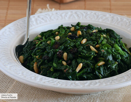spinach with pine nuts