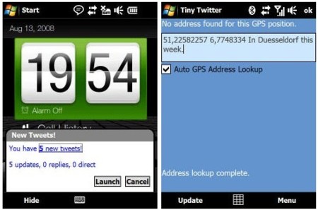 Tiny Twitter, con localización y soporte de Twitpic