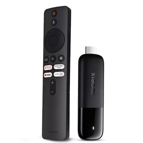 Xiaomi TV Stick 4K (2nd Gen), Mi Streaming Stick Compatible con Google TV, Google Cast, Control Remoto por Voz, Compatible con Wi-Fi 6, HDR10, Dolby Vision, Dolby Atmos y DTS:X, Canales Gratuitos