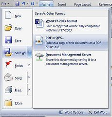 Microsoft Save as PDF, plugin para Office 2007
