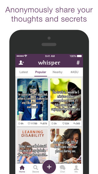 Whisper no es tan anónima como parece, según The Guardian