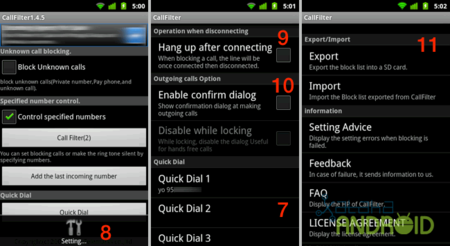 Call Filter filtro de llamadas