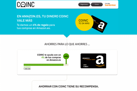 Ahorrar con Coinc ahora tiene más recompensas, un 4% de regalo en Amazon