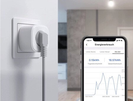 Meross Enchufe Inteligente 16A, 3680W compatible con Apple HomeKit, Google  y Alexa