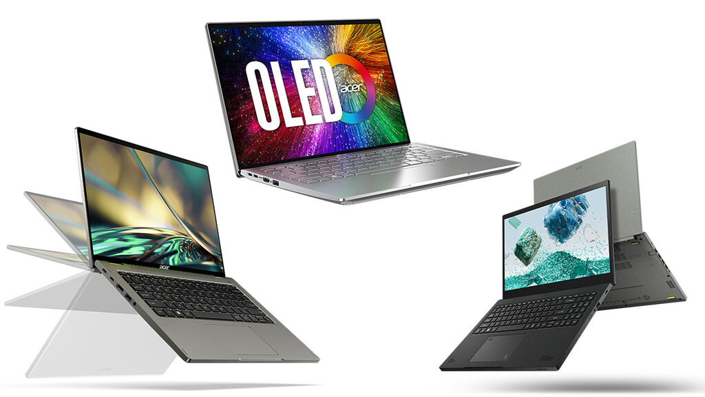 Acer lleva el OLED y procesadores 12a Gen la Swift 3, y amplía su catálogo de laptops y monitores ecológicos de la serie Aspire Vero 