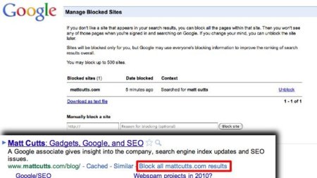Google permitirá bloquear sitios en su buscador sin necesidad de complementos