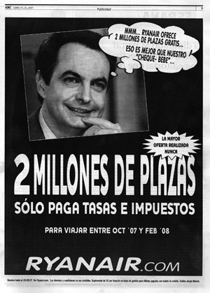 Ryanair vuelve con su polémica publicidad