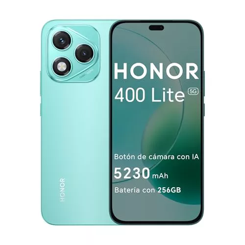 Honor 400 Lite 5G - Smartphone de 8GB+256GB, Dual SIM NFC, 108MP Botón con IA, 6.7'' pulgadas