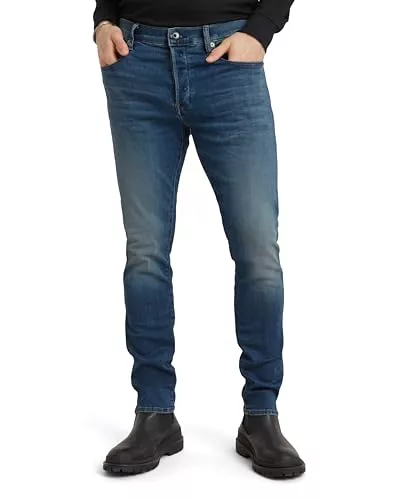 G-STAR 3301 Slim Jeans, Hombre, Azul (Vintage Medium Aged 51001-8968-2965), 33W / 34L