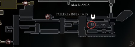 Ubicación Arpón Silksong