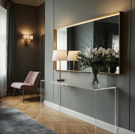 Lucite Console Table