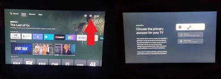 Android TV でアカウントを追加または削除するオプションを含む新しい画面。画像提供者: u/latinriky78