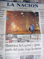 Nieve en Buenos Aires