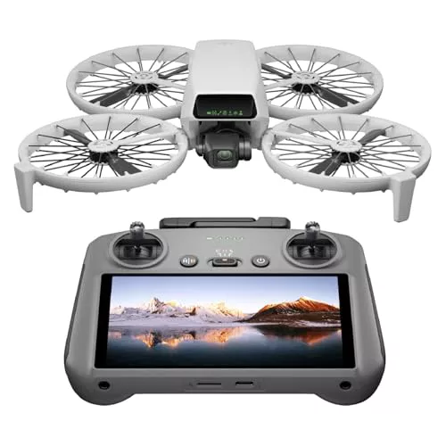 DJI Flip (Control Remoto con Pantalla RC 2), dron con Seguimiento con cámara 4K UHD para Adultos, ‌< 249 g, estabilización en 3 Ejes, despegue Desde la Palma, Tiempo máx. de Vuelo de 31 min