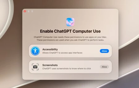 ChatGPT requiere acceso a todo el disco, accesibilidad y grabación de pantalla