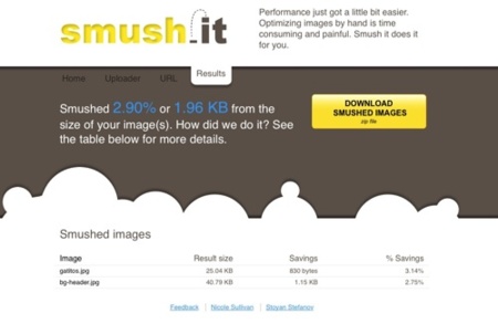 Smush.it, optimizando nuestras imágenes para la web