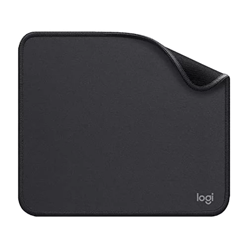 Logitech Mouse Pad Studio Series - Grafito | Base Goma Antideslizante, Superficie Resistente a Salpicaduras, Materiales Duraderos, Portátil, Moderno - Gris