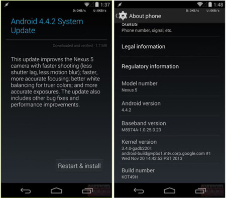 Android 4.4.2 disponible para los dispositivos de la familia Nexus