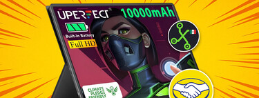 Monitor portátil de 15 pulgadas con batería recargable: tiene pantalla táctil y hasta bocinas integradas 