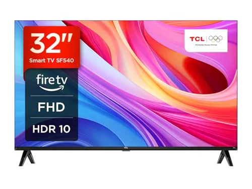 TCL 32SF540-32" FHD Smart TV - HDR & HLG-Dolby Audio-DTS Virtual X-Bezel-Less-Dual-Band WiFi 5 - con Fire OS 7 System - Frente de metal oscuro cepillado