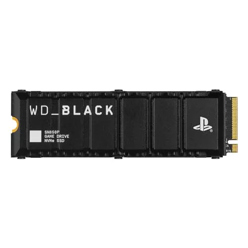 WD_BLACK SN850P 1TB, NVMe M.2 SSD Ampliación de Almacenamiento con Licencia Oficial para videoconsolas PS5, hasta 7300 MB/s, con disipador térmico