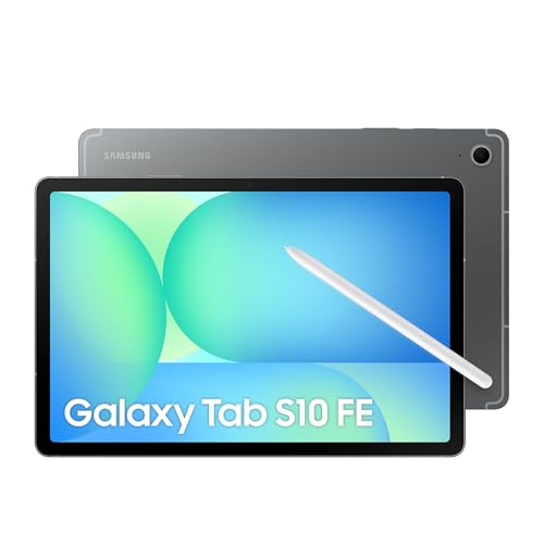 Samsung Galaxy Tab S10 FE 256GB, Tablet Android + S Pen, Galaxy AI, 8GB RAM, Pantalla de 10,9", Batería de Larga Duración, Gris, Garantía del Fabricante 3 Años + 1 Año Extra