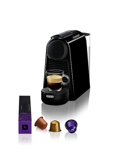 Nespresso De'Longhi Essenza Mini EN85.B - Cafetera monodosis de cápsulas Nespresso, compacta, 19 bares, apagado automático, color negro