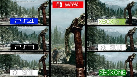 Así luce Skyrim en Nintendo Switch frente al resto de ediciones para consolas y PC