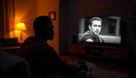 Viendo el televisor con poca luz