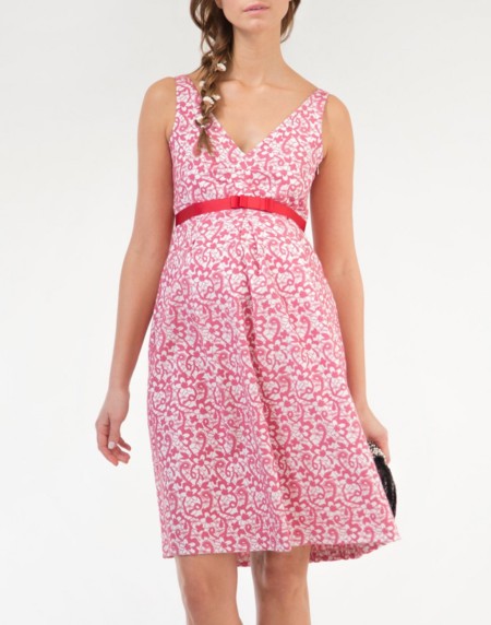 Vestido Encaje Premama Rosa