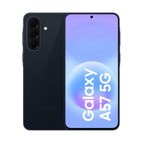 Samsung Galaxy A57 5G, 128GB, Móvil Fino con IA, 8GB, Gran Angular 50MP, Autonomía 2 Días, Batería 5000mAh, IP68, Garantía del Fabricante 3 Años + 1 Año Extra, Color Azul Oscuro (Versión Española)