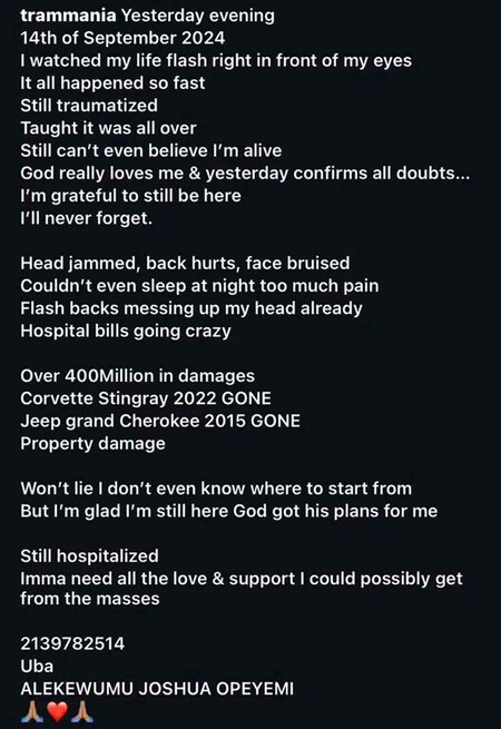 Trammania Story Instagram