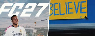 Ted Lasso se cuela en la portada de FC 27. A ver si encuentras el cartel de Believe junto a Mbappé