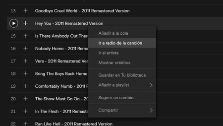 Tengo la lista de canciones de conectar