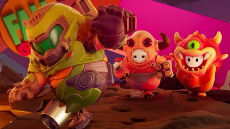 Los personajes de Fall Guys se vestirán del protagonista y los demonios de DOOM con sus nuevas skins
